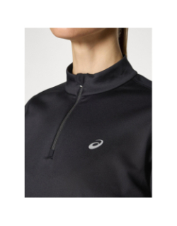 Haut de running à col zippé winter core noir homme - Asics