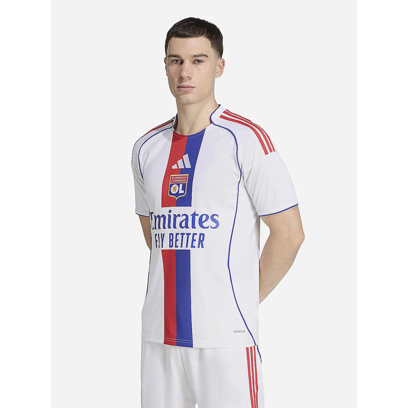 Maillot de football ol domicile 25/26 blanc homme - Adidas