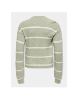 Pull rayé franca vert fille - Only