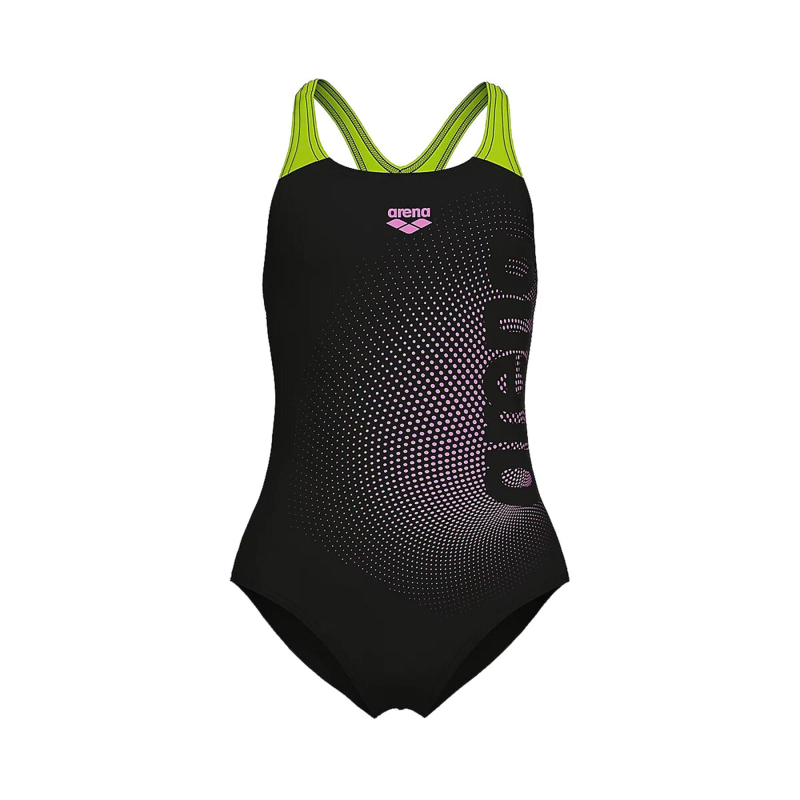 Maillot de bain de natation dim light noir et vert fille - Arena