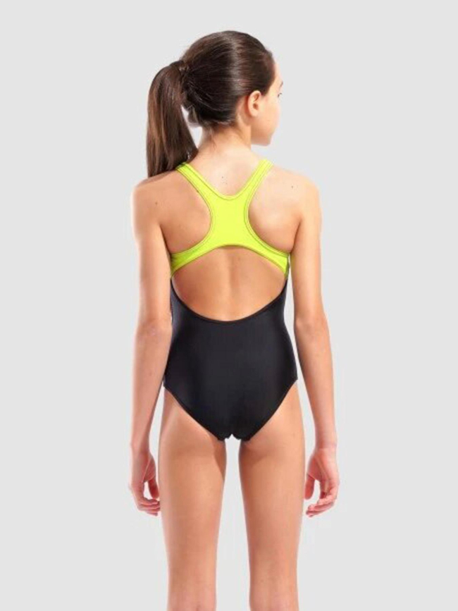 Maillot de bain de natation dim light noir et vert fille - Arena