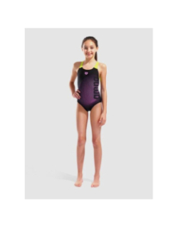 Maillot de bain de natation dim light noir et vert fille - Arena