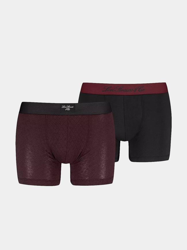 Pack de 2 boxers argyle yd bordeaux et noir homme - Levi's