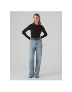 Top à manches longues et col dentelle vmrosa noir femme - Vero Moda