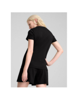 T-shirt à manches courtes côtelé ess elevated noir femme - Puma