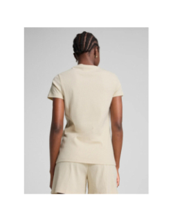 T-shirt à manches courtes côtelé ess elevated beige femme - Puma