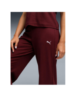Pantalon jogging taille haute ess elevated bordeaux femme - Puma