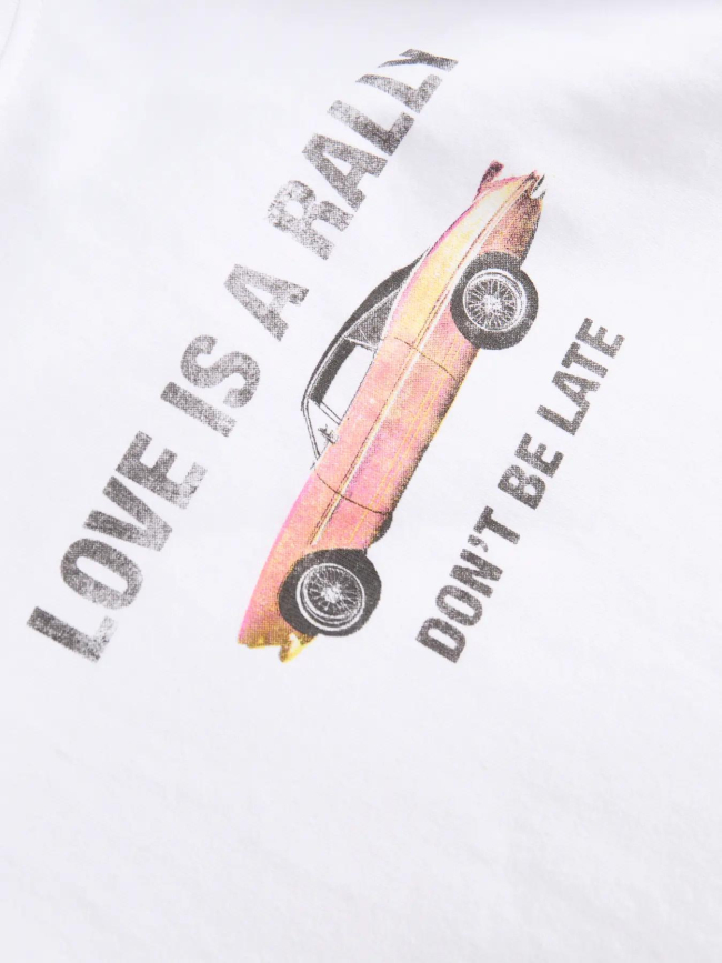 T-shirt à manches courtes jxcana love blanc femme - JJXX