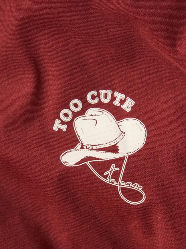 T-shirt à manches courtes jxcana bordeaux femme - JJXX