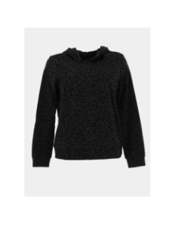 Sweat à capuche léopard dyrless noir femme - Sun Valley