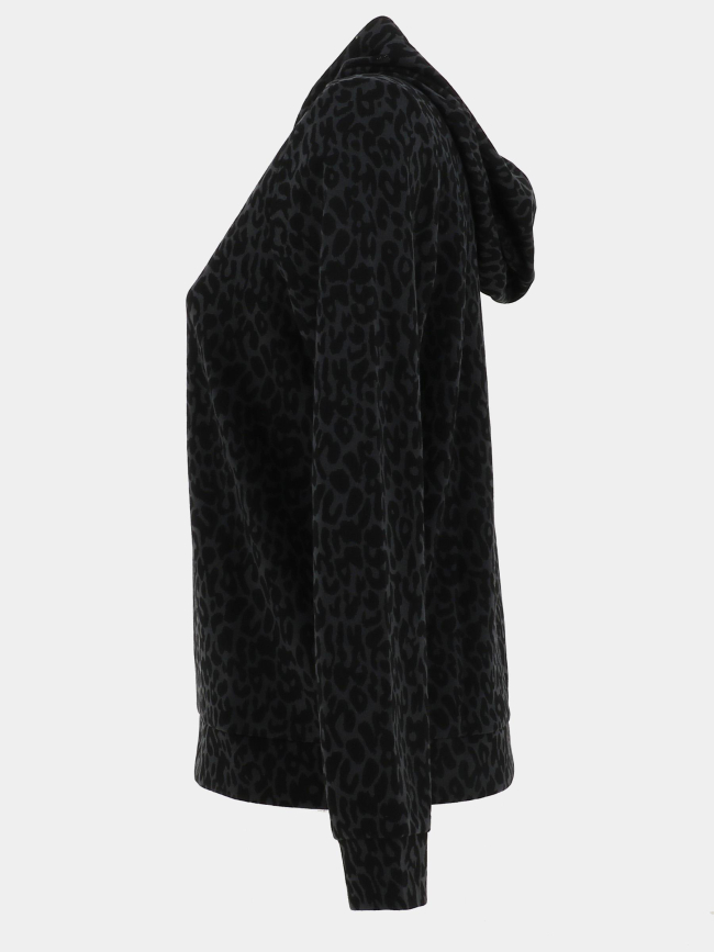 Sweat à capuche léopard dyrless noir femme - Sun Valley
