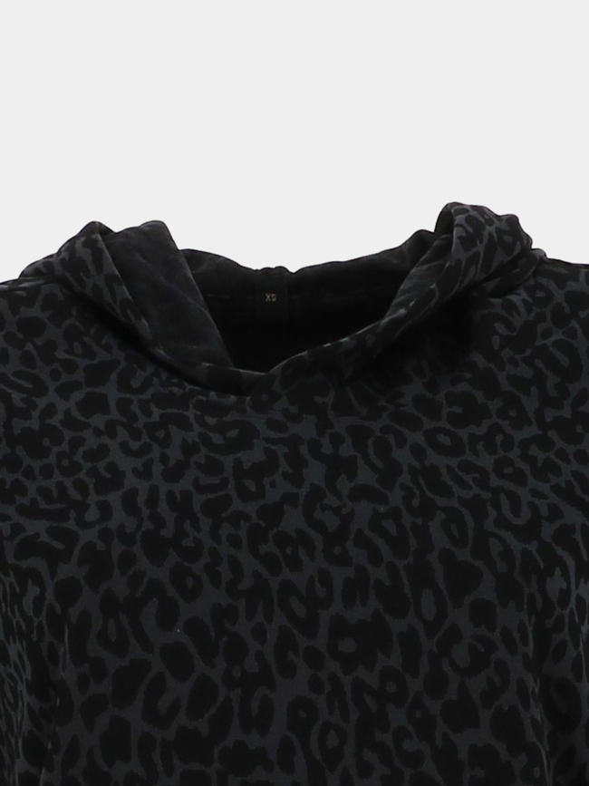 Sweat à capuche léopard dyrless noir femme - Sun Valley
