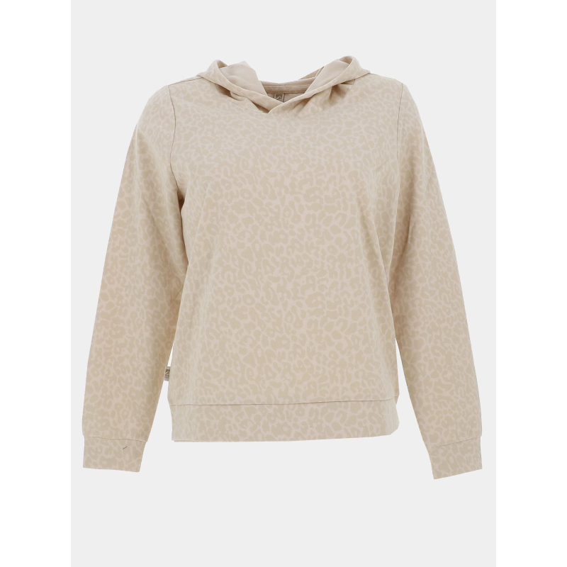 Sweat à capuche léopard dyrless beige femme - Sun Valley