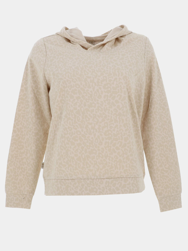 Sweat à capuche léopard dyrless beige femme - Sun Valley