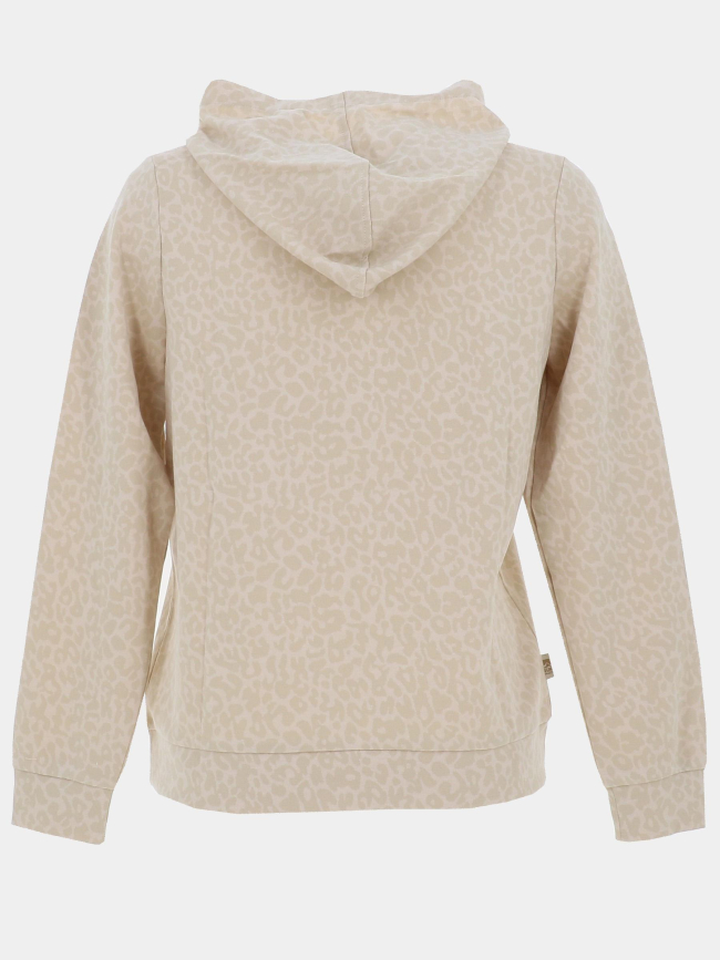 Sweat à capuche léopard dyrless beige femme - Sun Valley
