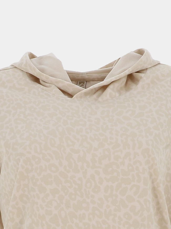 Sweat à capuche léopard dyrless beige femme - Sun Valley