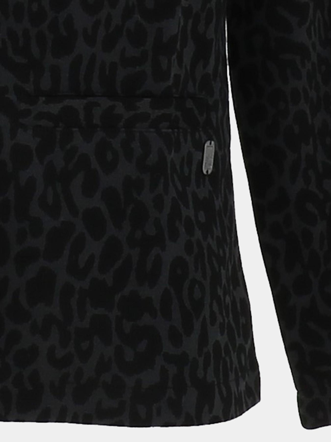 Veste blazer léopard yrelow noir femme - Sun Valley