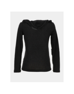 Pull en maille légère à capuche didos noir femme - Sun Valley