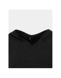 Pull en maille légère à capuche didos noir femme - Sun Valley