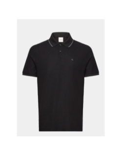 Polo refined piqué tipped noir homme - Calvin Klein