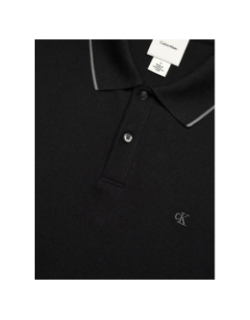 Polo refined piqué tipped noir homme - Calvin Klein