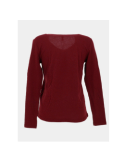 T-shirt col v noomi bordeaux femme - Only