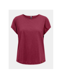 T-shirt de sport loose fit onpaub-jyx bordeaux femme - Only