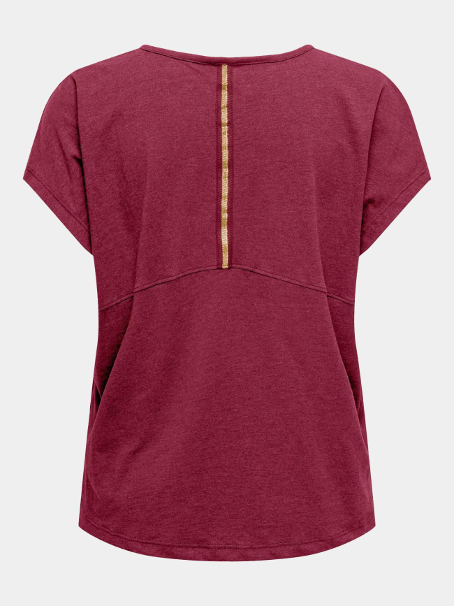 T-shirt de sport loose fit onpaub-jyx bordeaux femme - Only