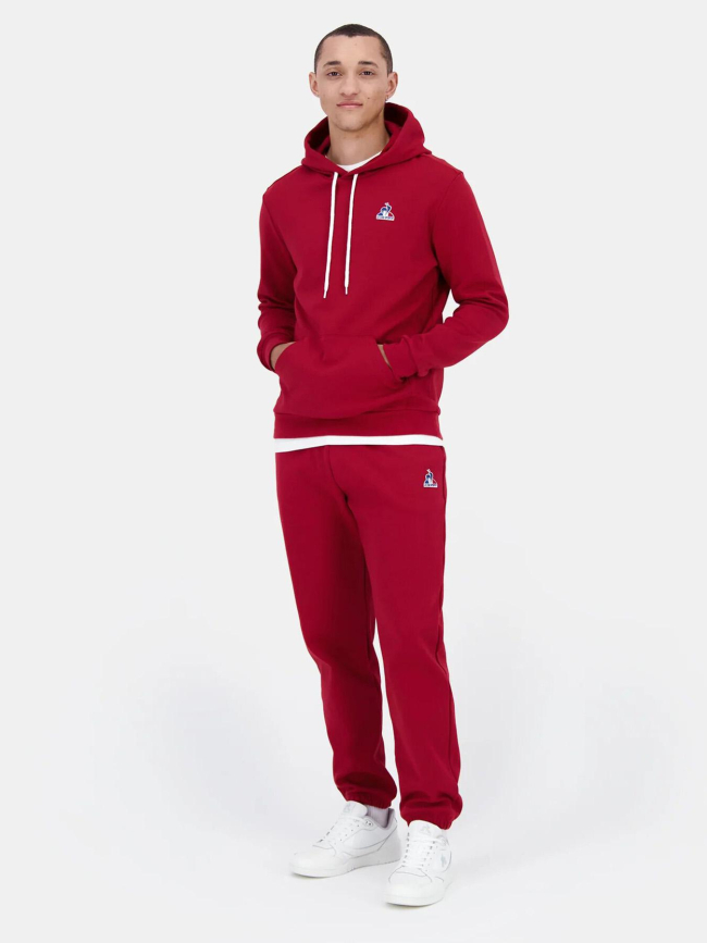 Sweat à capuche ess hoody n1 rouge homme - Le Coq Sportif