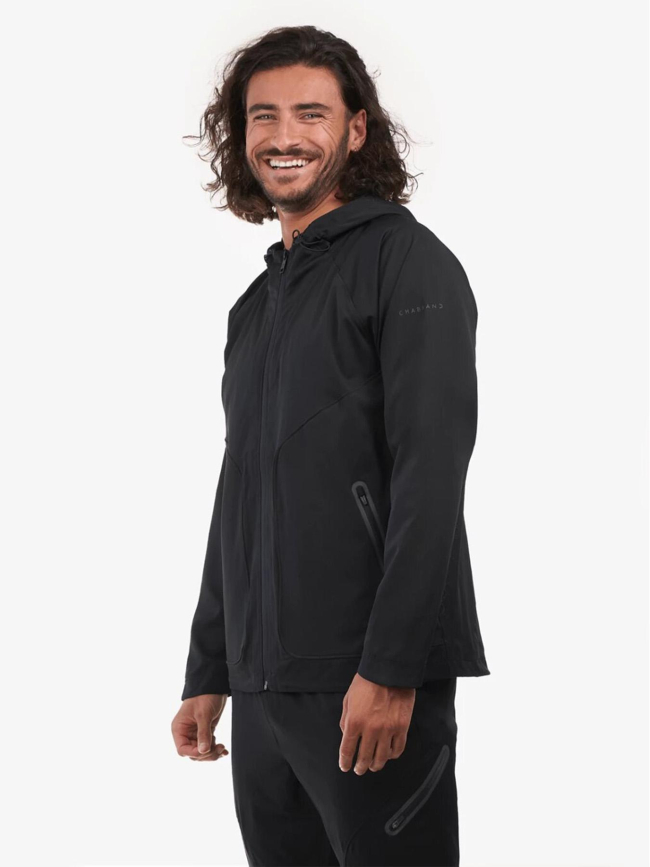 Veste à capuche zippée noir homme - Chabrand