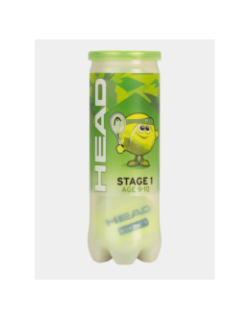 Tube de 3 balles de tennis débutant stage 1 vert - Head