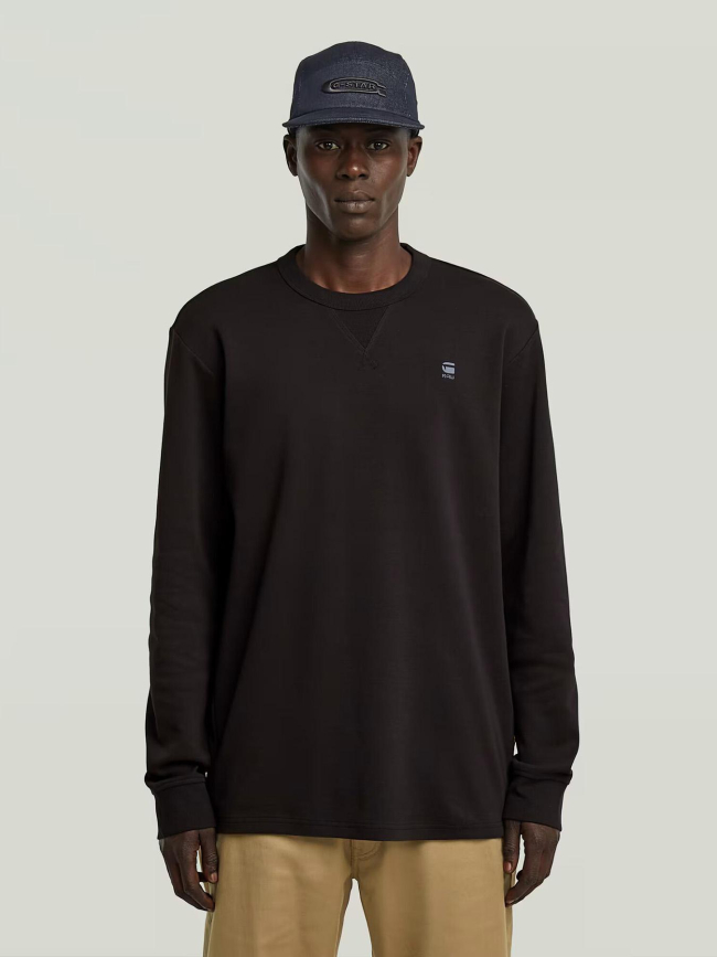 Sweat à col rond nifous noir homme - G Star