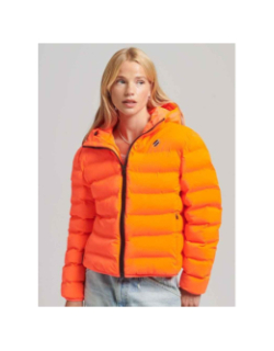 Veste matelassée code all seasons orange fluo femme - Superdry