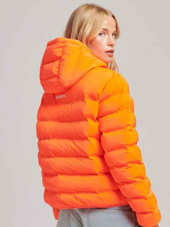 Veste matelassée code all seasons orange fluo femme - Superdry