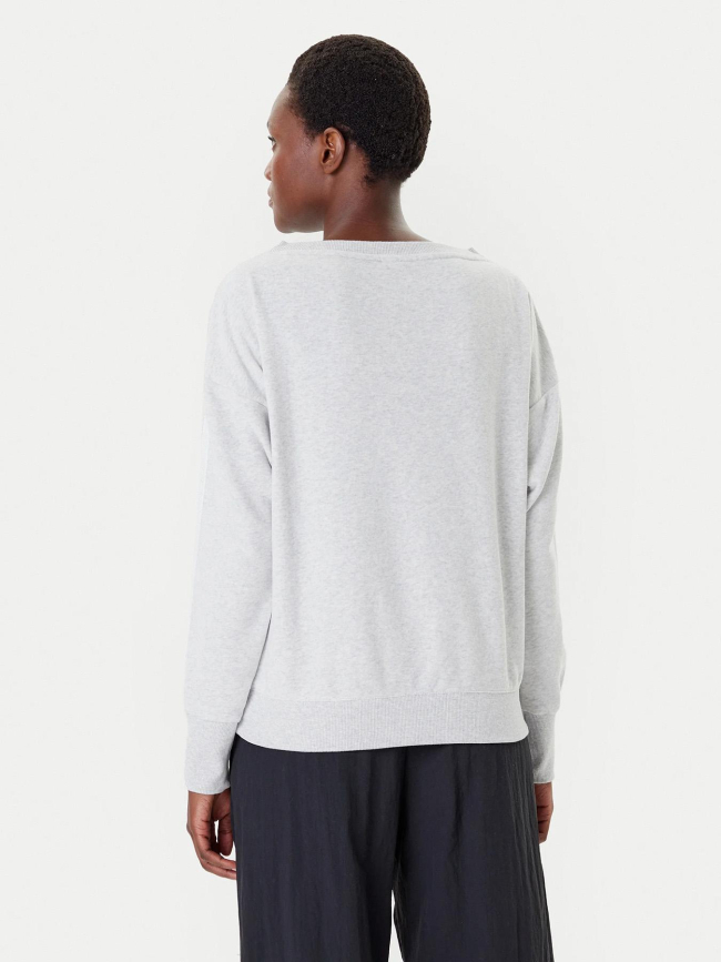 Sweatshirt col rond gris chiné femme - Adidas