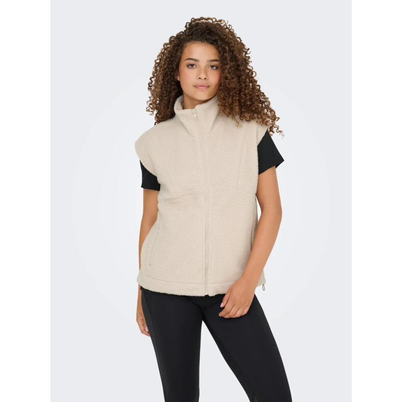 Veste sans manche teddy mon écru femme - Only Play