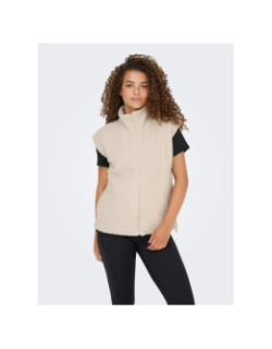 Veste sans manche teddy mon écru femme - Only Play