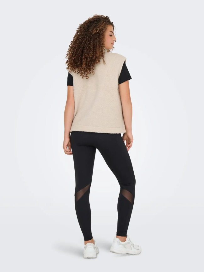 Veste sans manche teddy mon écru femme - Only Play