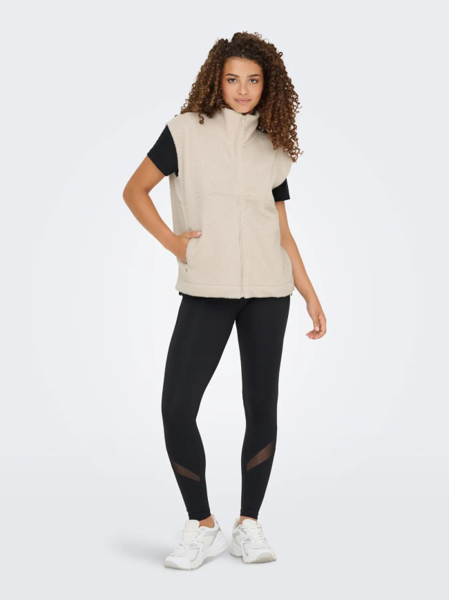 Veste sans manche teddy mon écru femme - Only Play