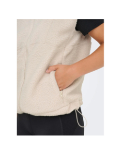 Veste sans manche teddy mon écru femme - Only Play