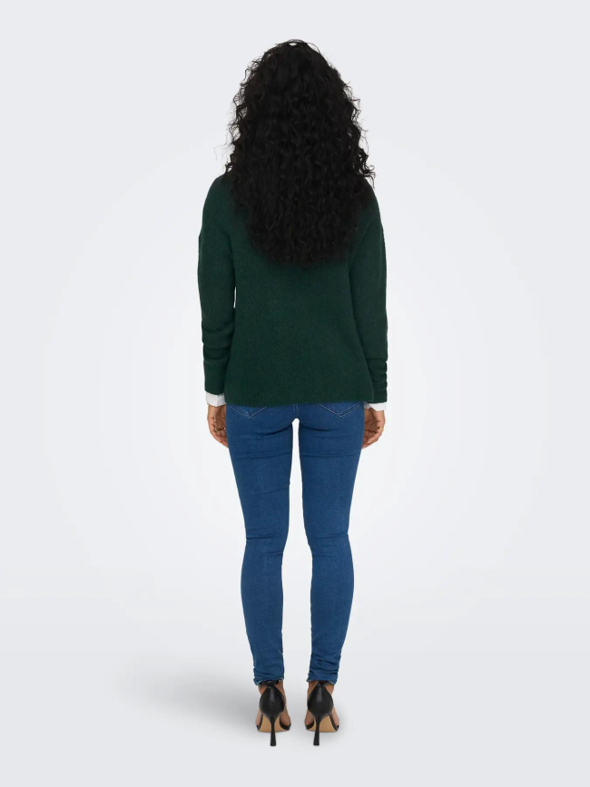 Pull col v camilla vert femme - Only