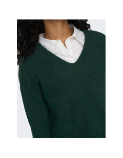 Pull col v camilla vert femme - Only