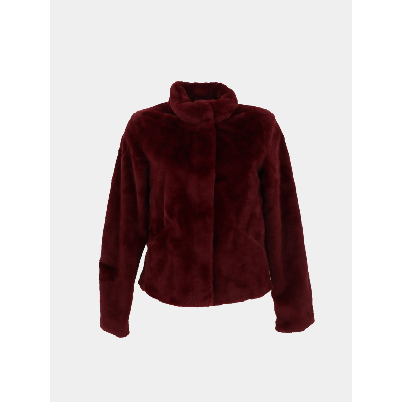 Veste fausse fourrure new vida rouge femme - Only