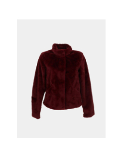 Veste fausse fourrure new vida rouge femme - Only
