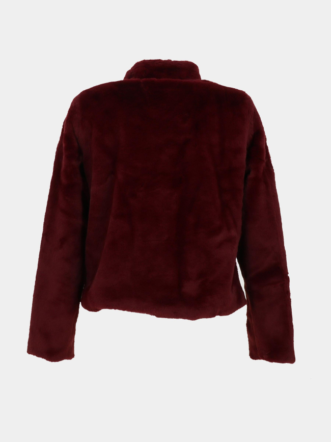 Veste fausse fourrure new vida rouge femme - Only