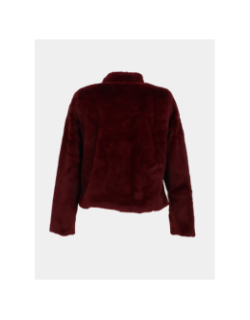Veste fausse fourrure new vida rouge femme - Only