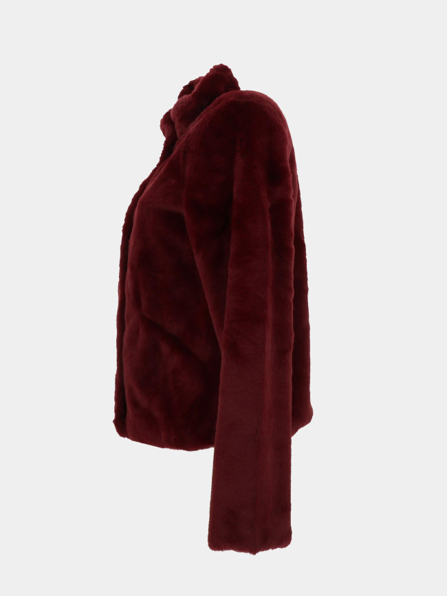 Veste fausse fourrure new vida rouge femme - Only