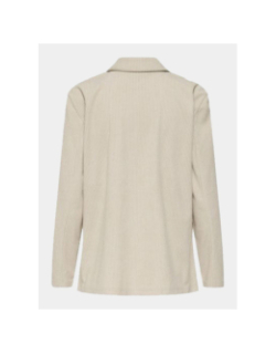 Veste blazer velours côtelé geggo beige femme - Jdy