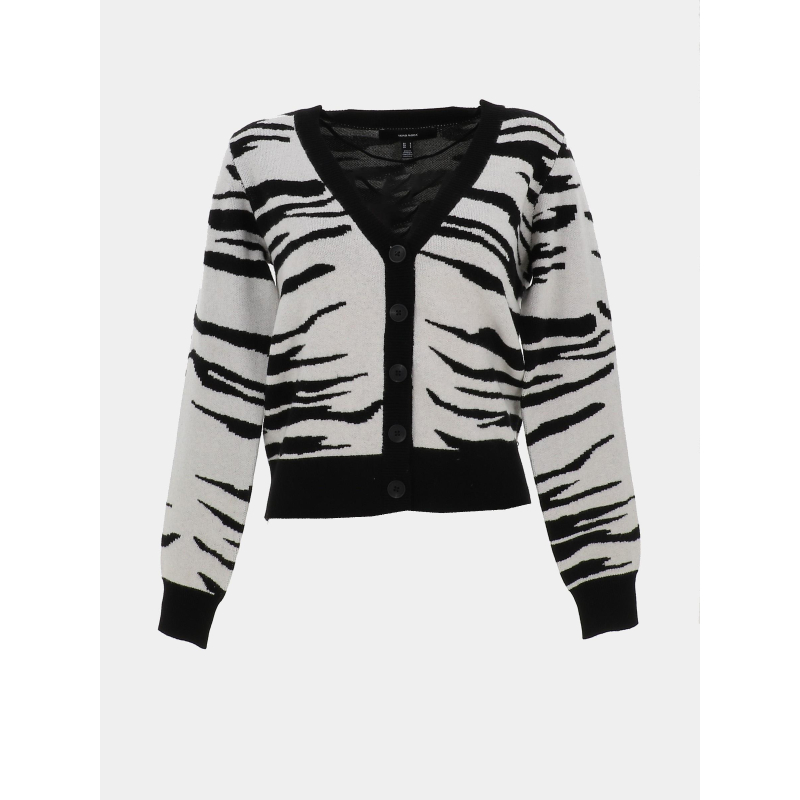 Gilet cardigan zébré nancy marron femme - Vero Moda