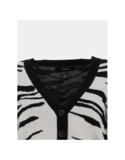Gilet cardigan zébré nancy marron femme - Vero Moda